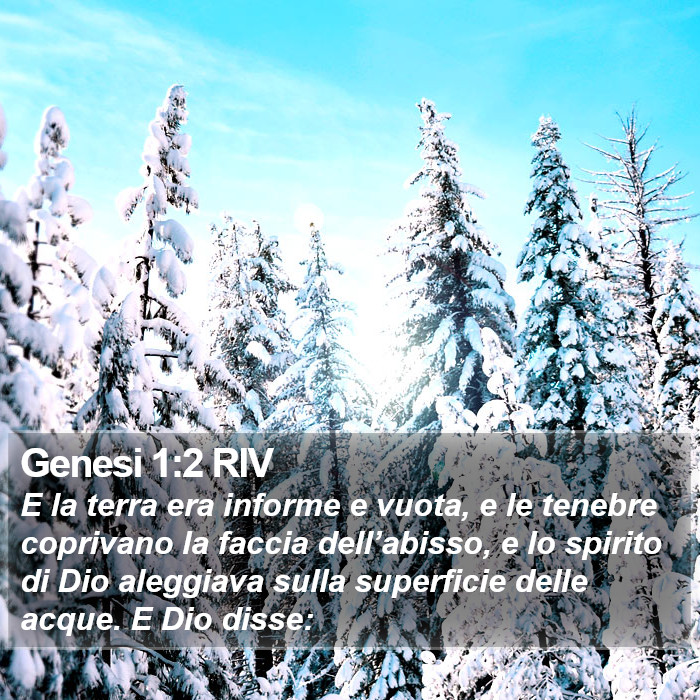 Genesi 1:2 RIV Bible Study