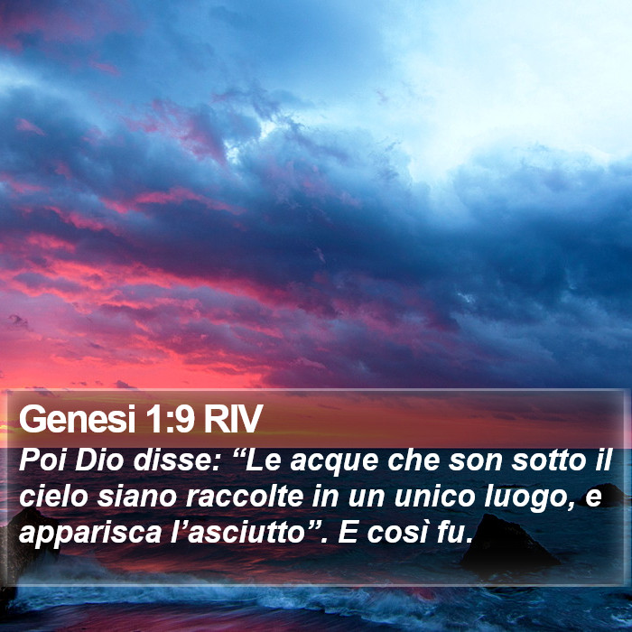 Genesi 1:9 RIV Bible Study