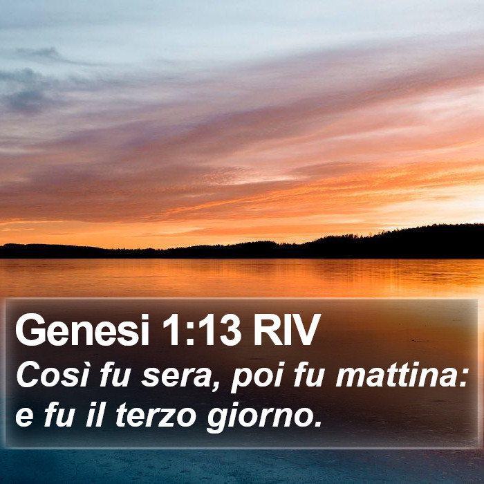 Genesi 1:13 RIV Bible Study