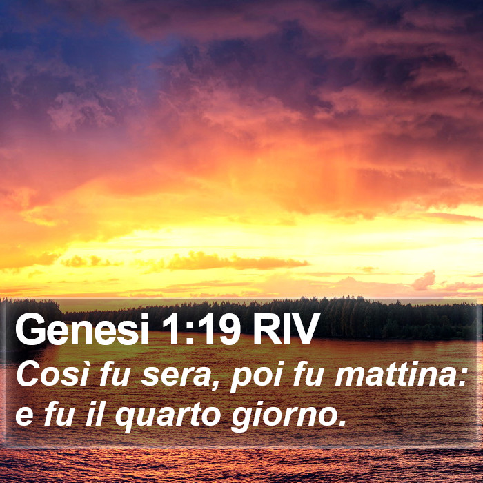 Genesi 1:19 RIV Bible Study