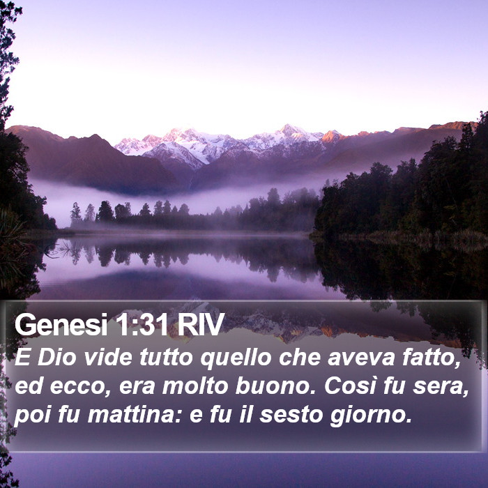 Genesi 1:31 RIV Bible Study