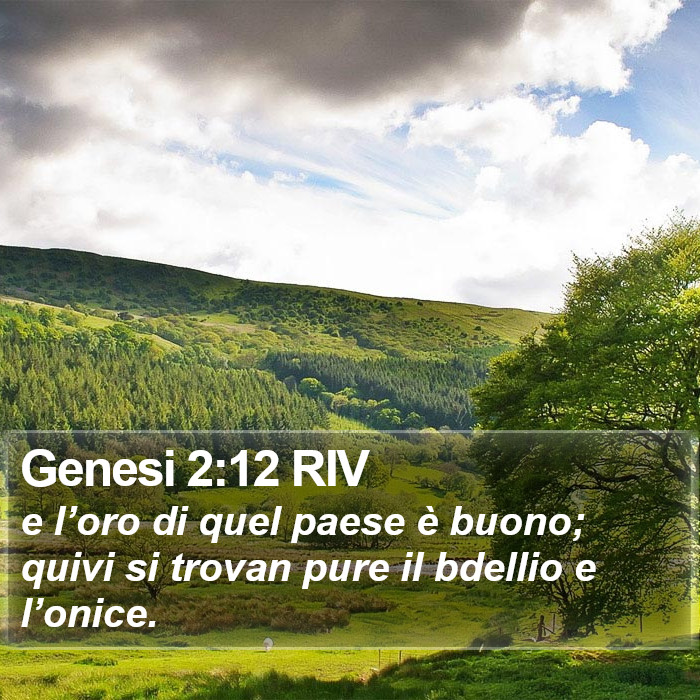 Genesi 2:12 RIV Bible Study