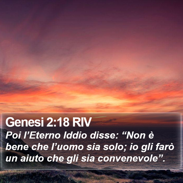 Genesi 2:18 RIV Bible Study