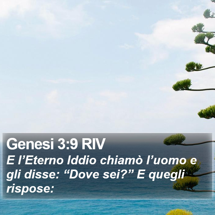 Genesi 3:9 RIV Bible Study