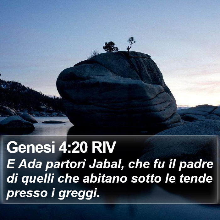 Genesi 4:20 RIV Bible Study