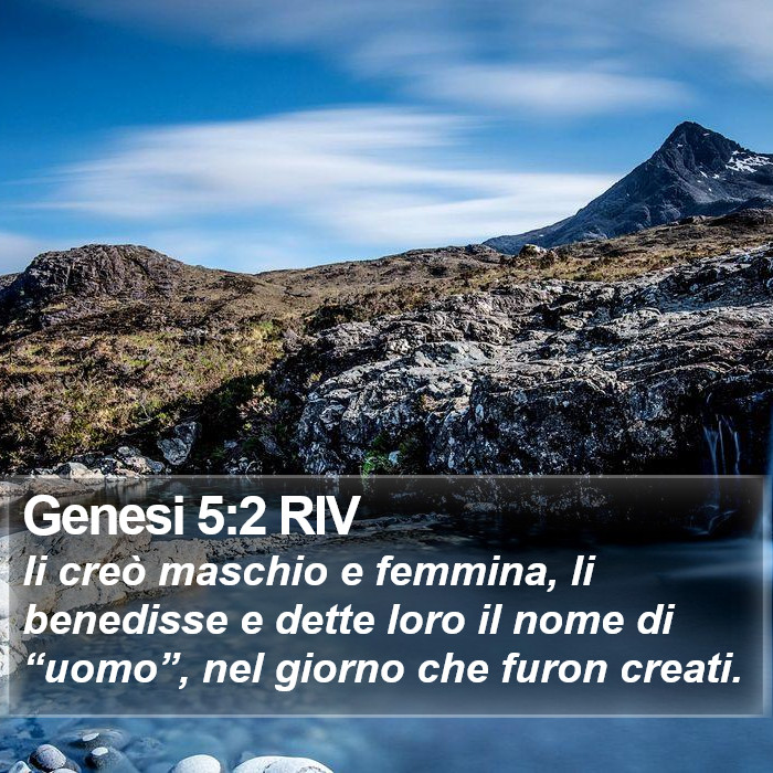 Genesi 5:2 RIV Bible Study