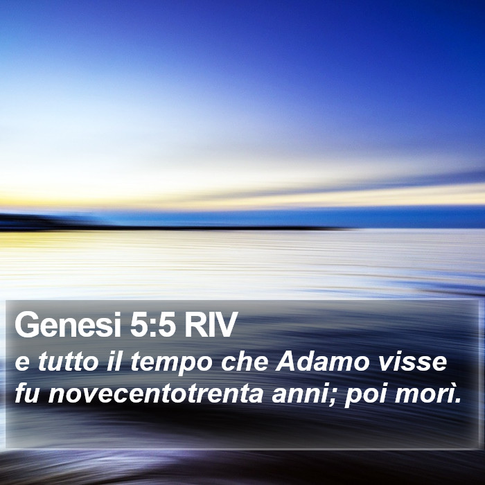 Genesi 5:5 RIV Bible Study