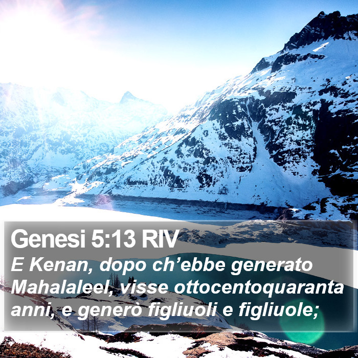 Genesi 5:13 RIV Bible Study