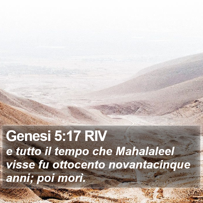 Genesi 5:17 RIV Bible Study