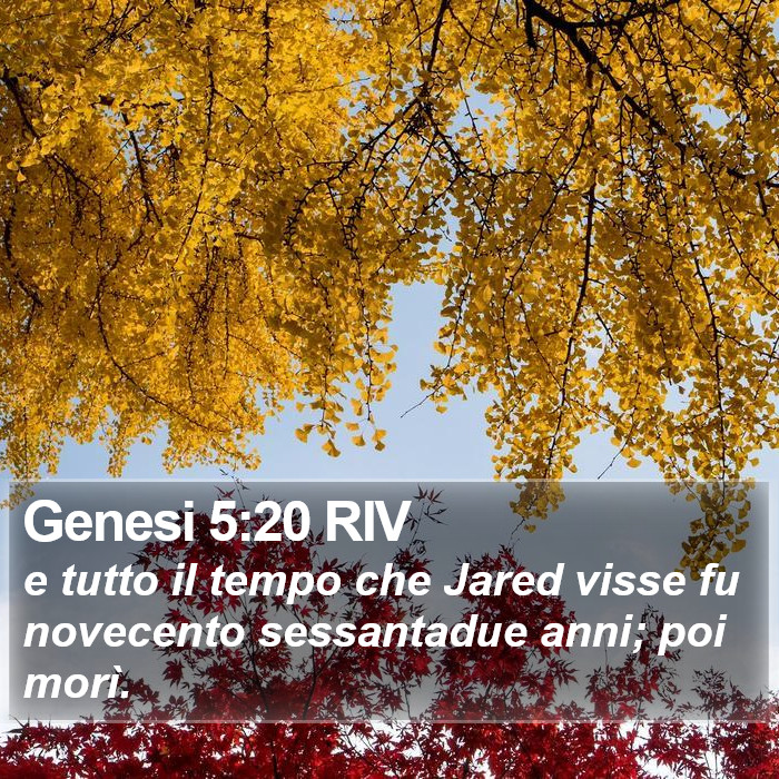 Genesi 5:20 RIV Bible Study