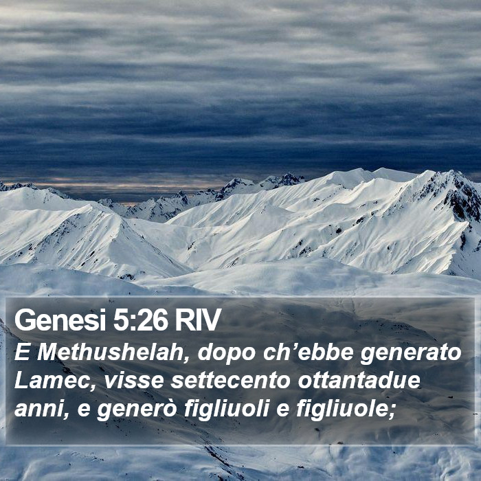 Genesi 5:26 RIV Bible Study