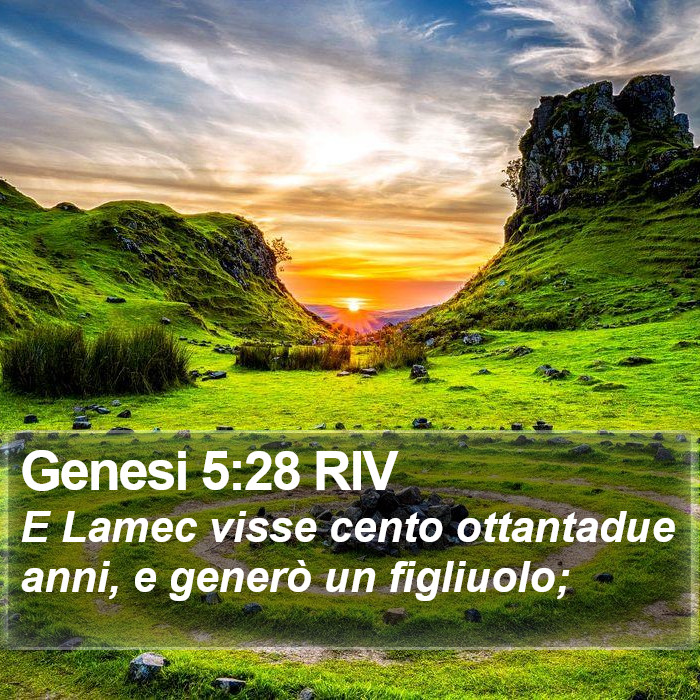 Genesi 5:28 RIV Bible Study
