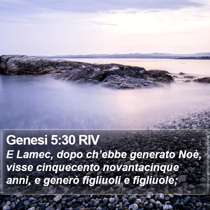 Genesi 5:30 RIV Bible Study