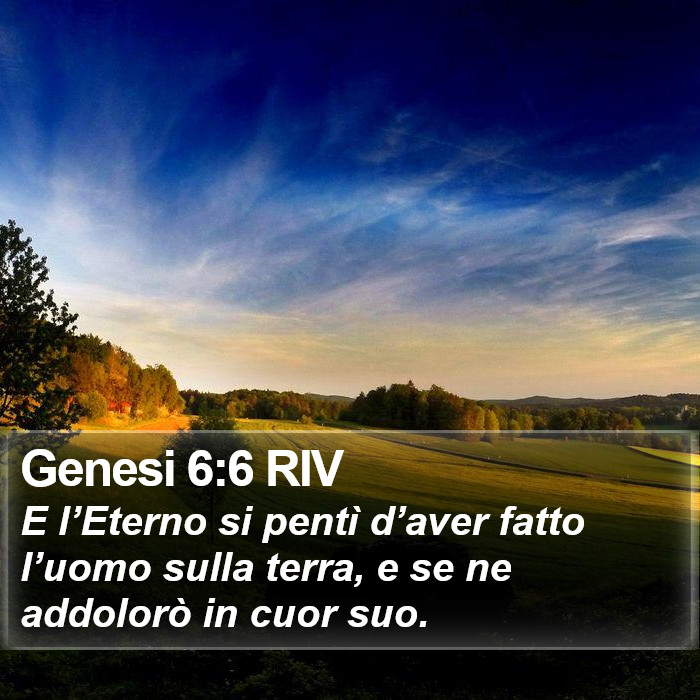 Genesi 6:6 RIV Bible Study