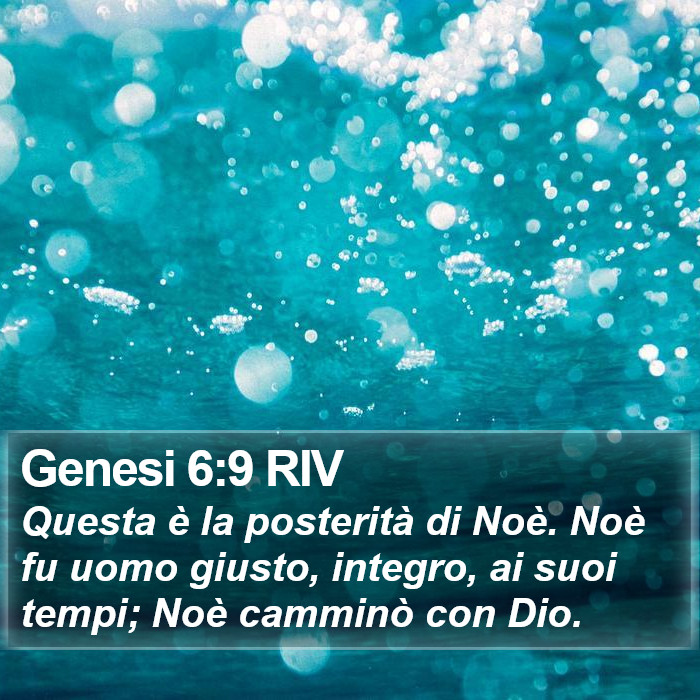 Genesi 6:9 RIV Bible Study