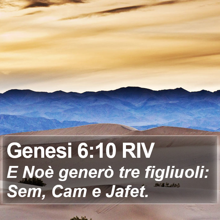 Genesi 6:10 RIV Bible Study