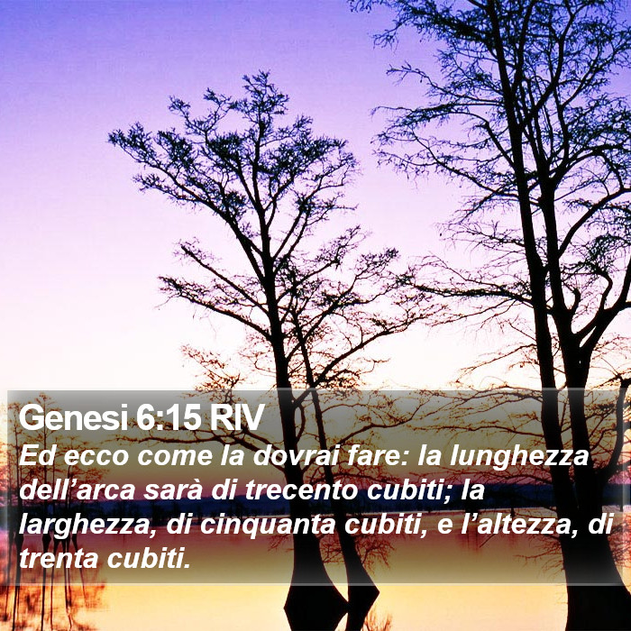 Genesi 6:15 RIV Bible Study