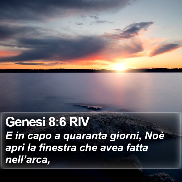 Genesi 8:6 RIV Bible Study