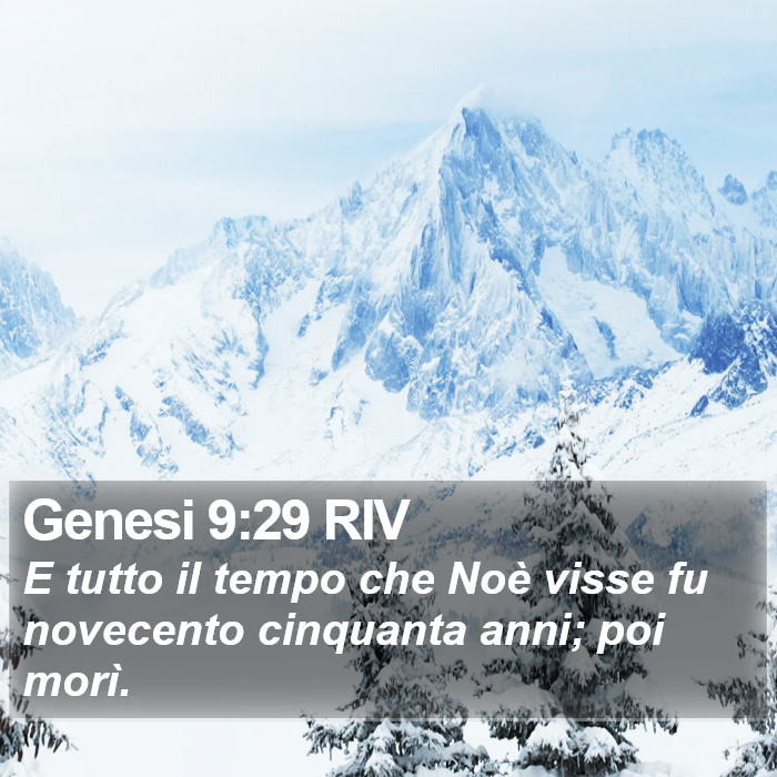 Genesi 9:29 RIV Bible Study