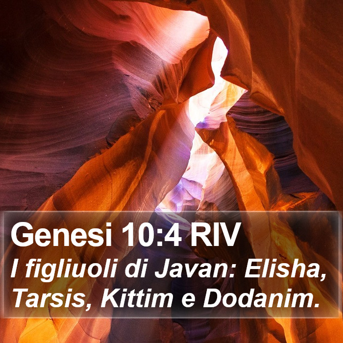 Genesi 10:4 RIV Bible Study