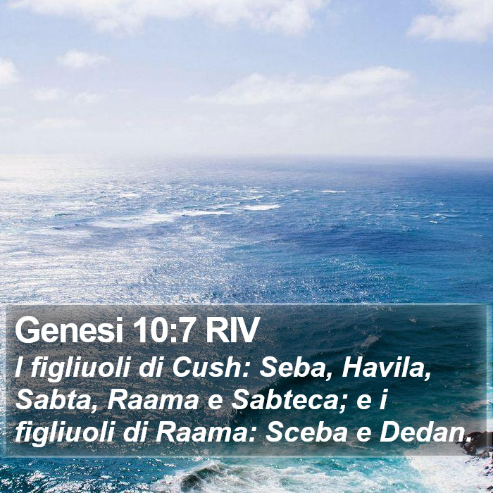 Genesi 10:7 RIV Bible Study