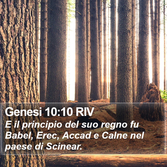 Genesi 10:10 RIV Bible Study