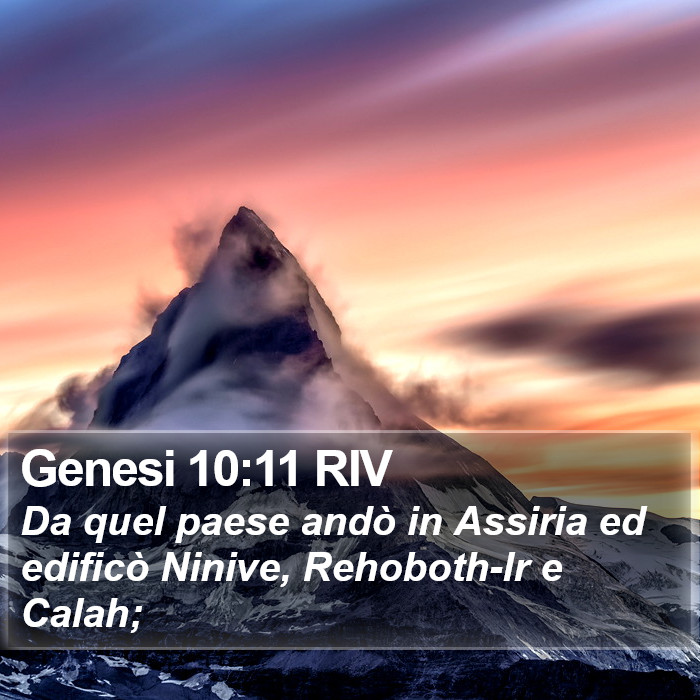 Genesi 10:11 RIV Bible Study