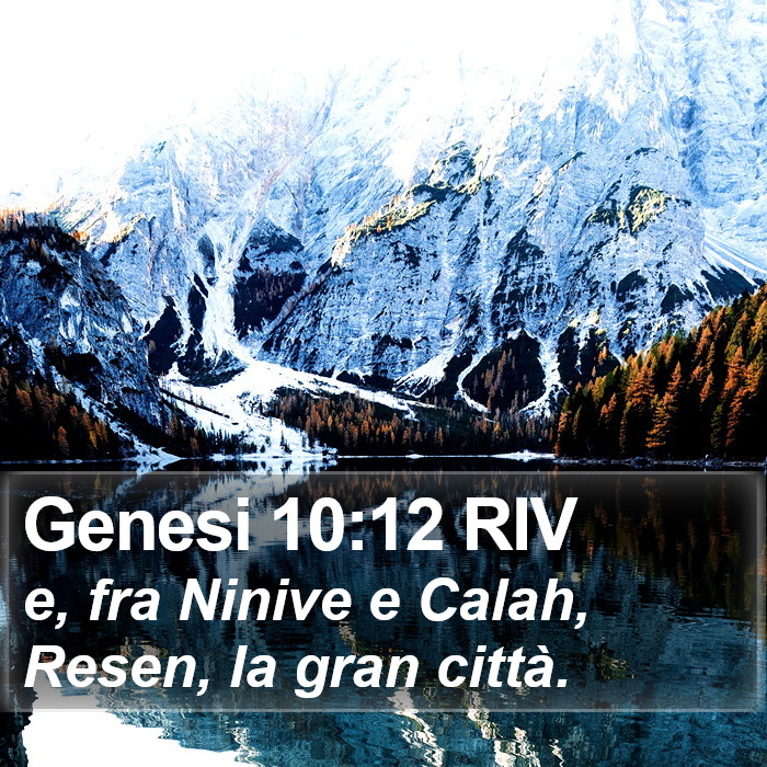 Genesi 10:12 RIV Bible Study