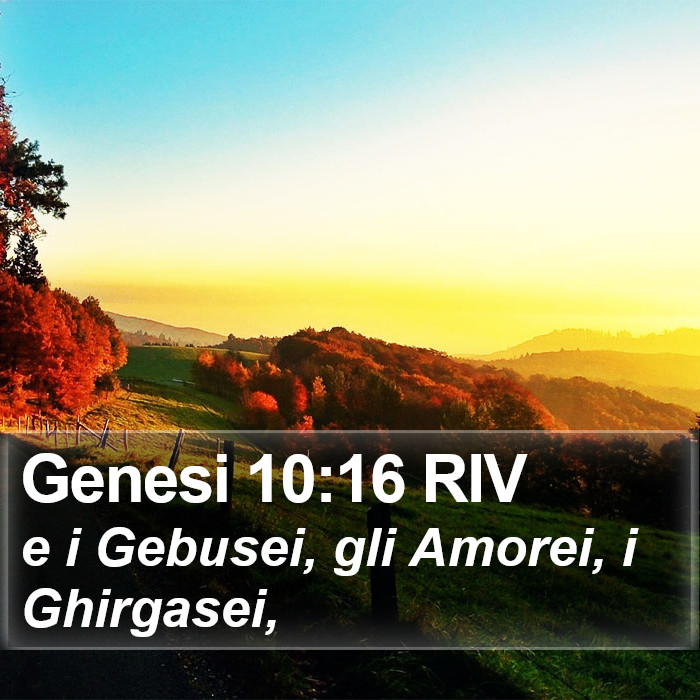 Genesi 10:16 RIV Bible Study