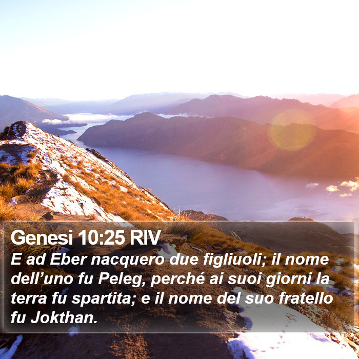 Genesi 10:25 RIV Bible Study