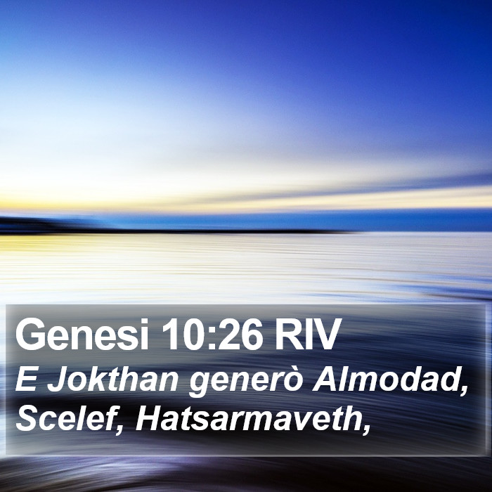 Genesi 10:26 RIV Bible Study