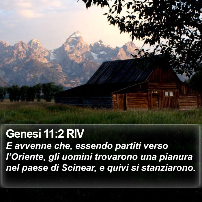 Genesi 11:2 RIV Bible Study