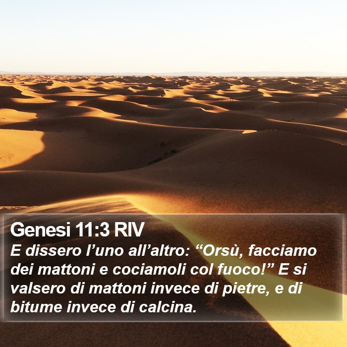 Genesi 11:3 RIV Bible Study