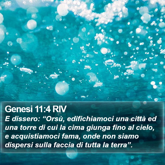 Genesi 11:4 RIV Bible Study