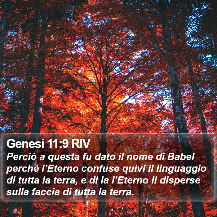 Genesi 11:9 RIV Bible Study
