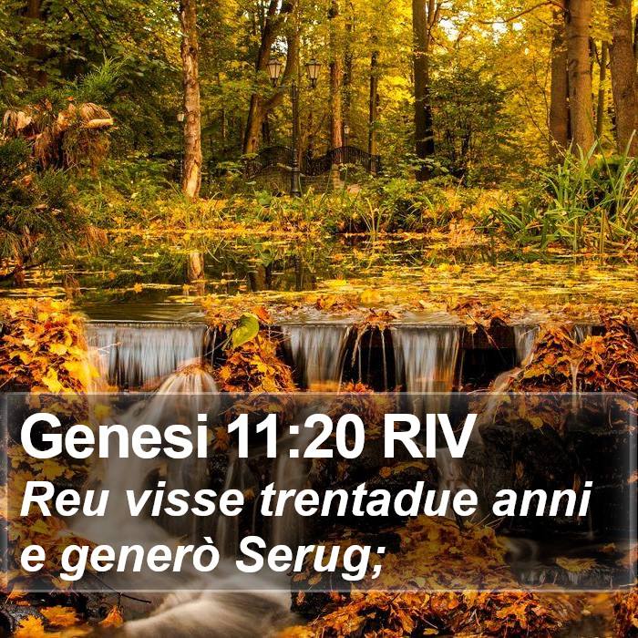 Genesi 11:20 RIV Bible Study