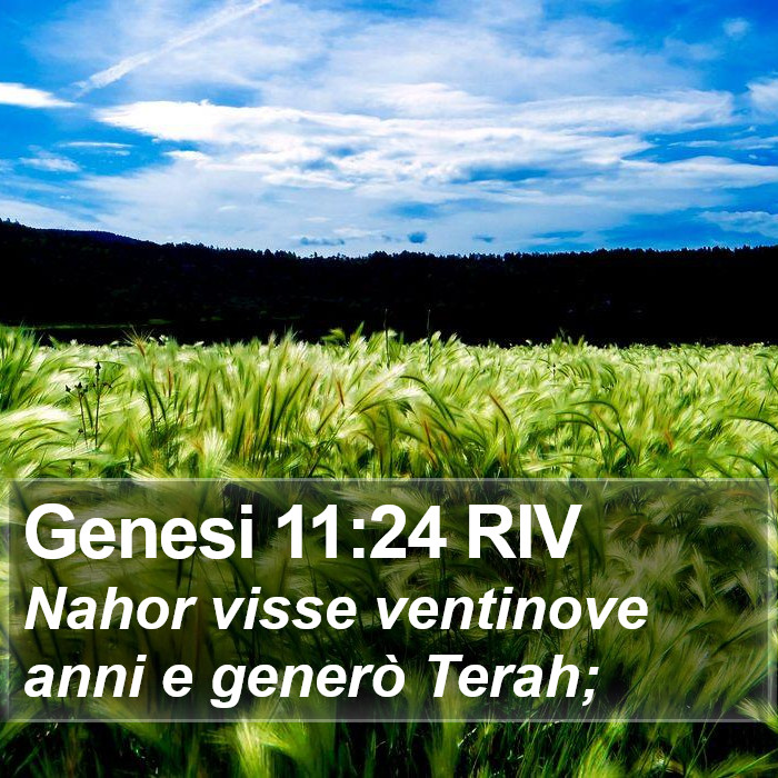 Genesi 11:24 RIV Bible Study