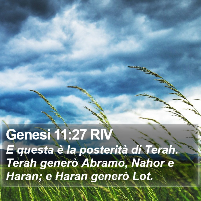 Genesi 11:27 RIV Bible Study