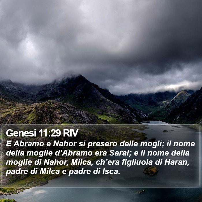 Genesi 11:29 RIV Bible Study