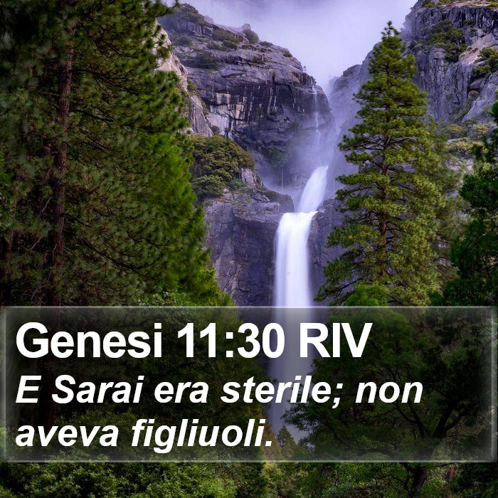 Genesi 11:30 RIV Bible Study