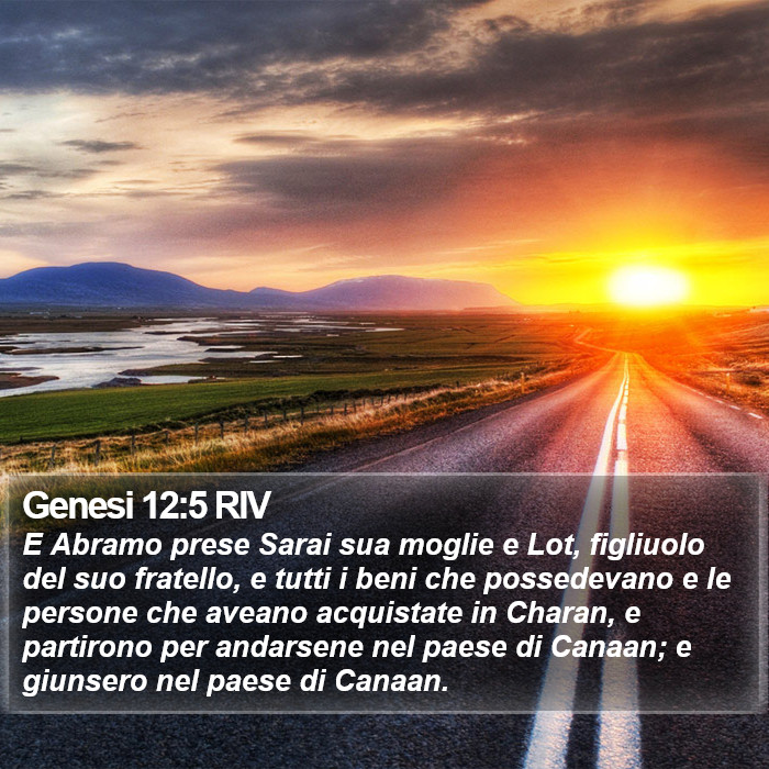 Genesi 12:5 RIV Bible Study