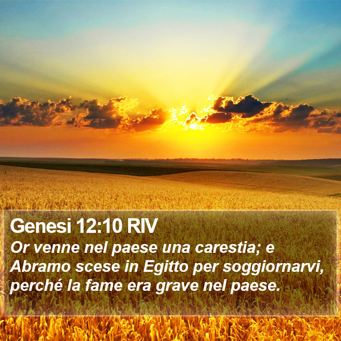 Genesi 12:10 RIV Bible Study