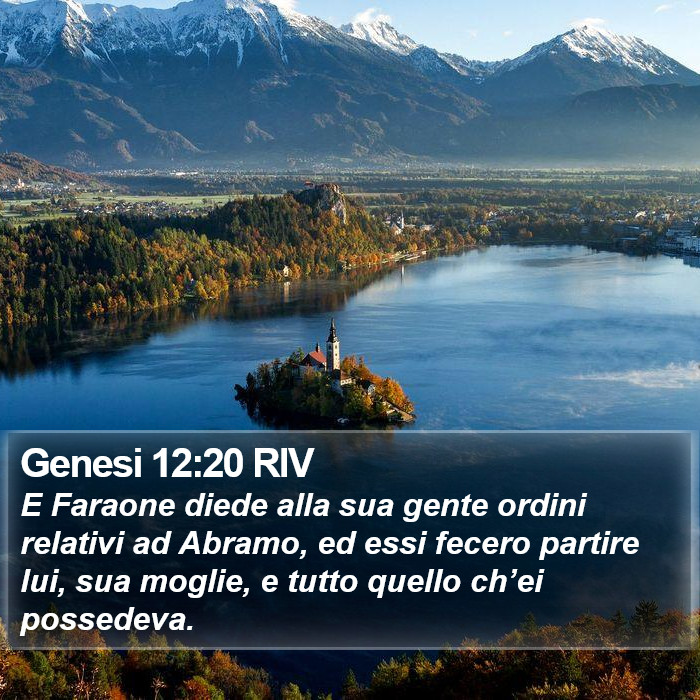 Genesi 12:20 RIV Bible Study