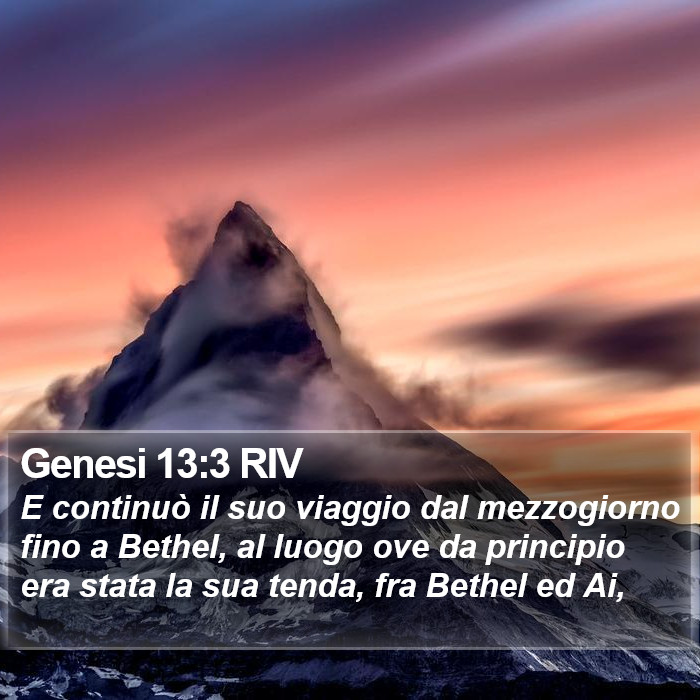 Genesi 13:3 RIV Bible Study
