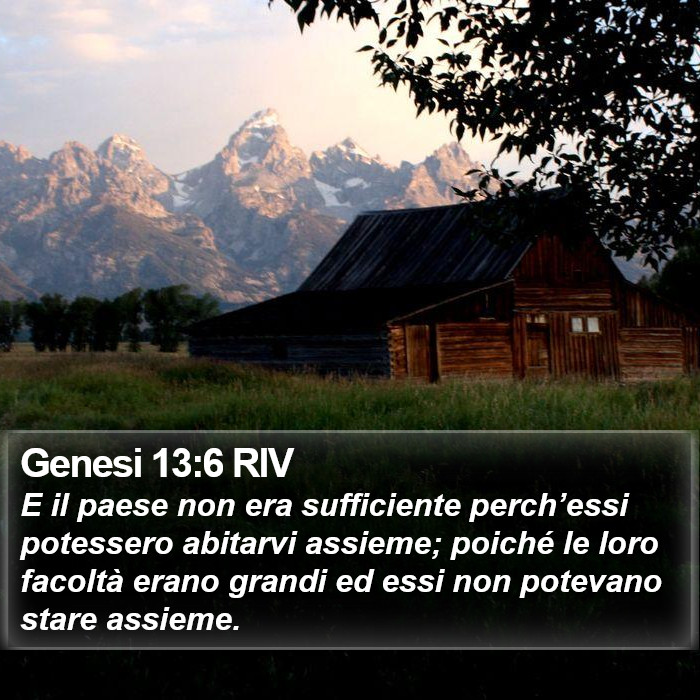 Genesi 13:6 RIV Bible Study
