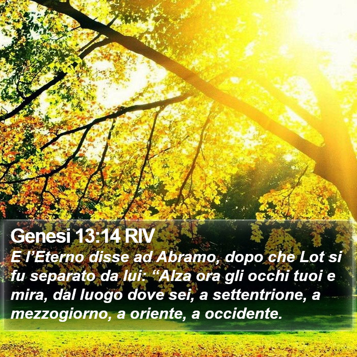 Genesi 13:14 RIV Bible Study