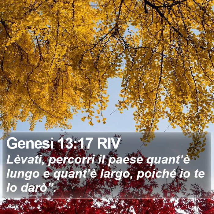 Genesi 13:17 RIV Bible Study
