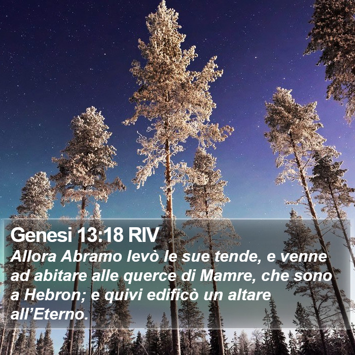 Genesi 13:18 RIV Bible Study