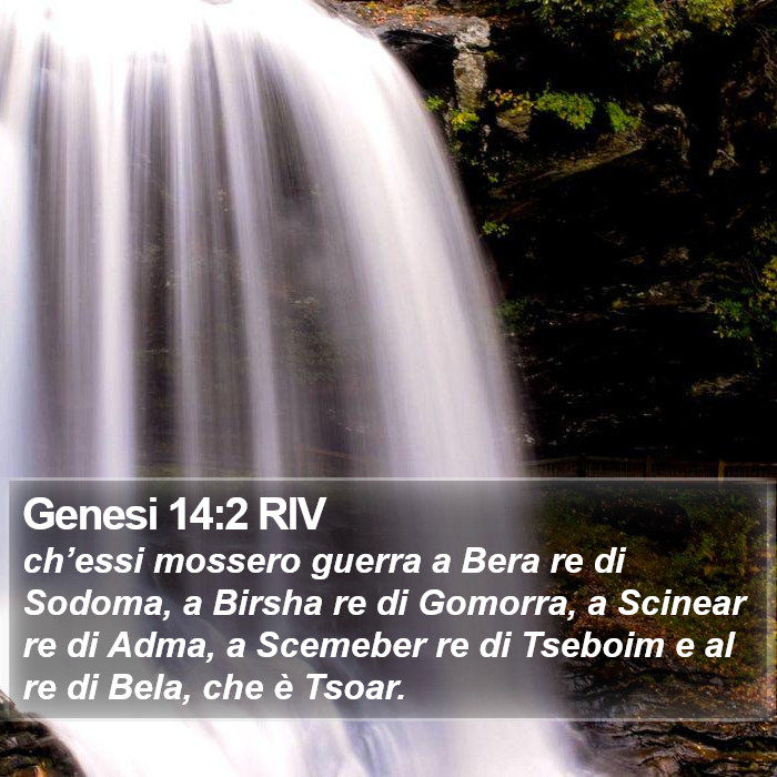 Genesi 14:2 RIV Bible Study