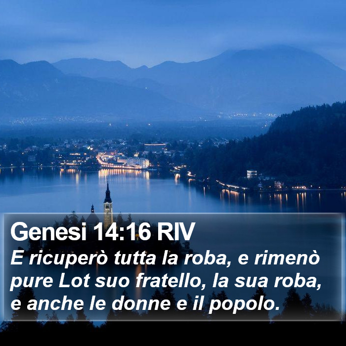 Genesi 14:16 RIV Bible Study